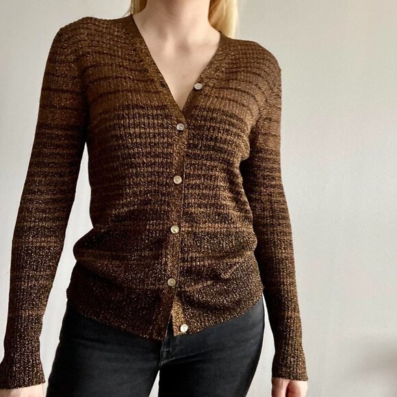 90s Shimmery Cardigan (M) - Picture 1 of 4